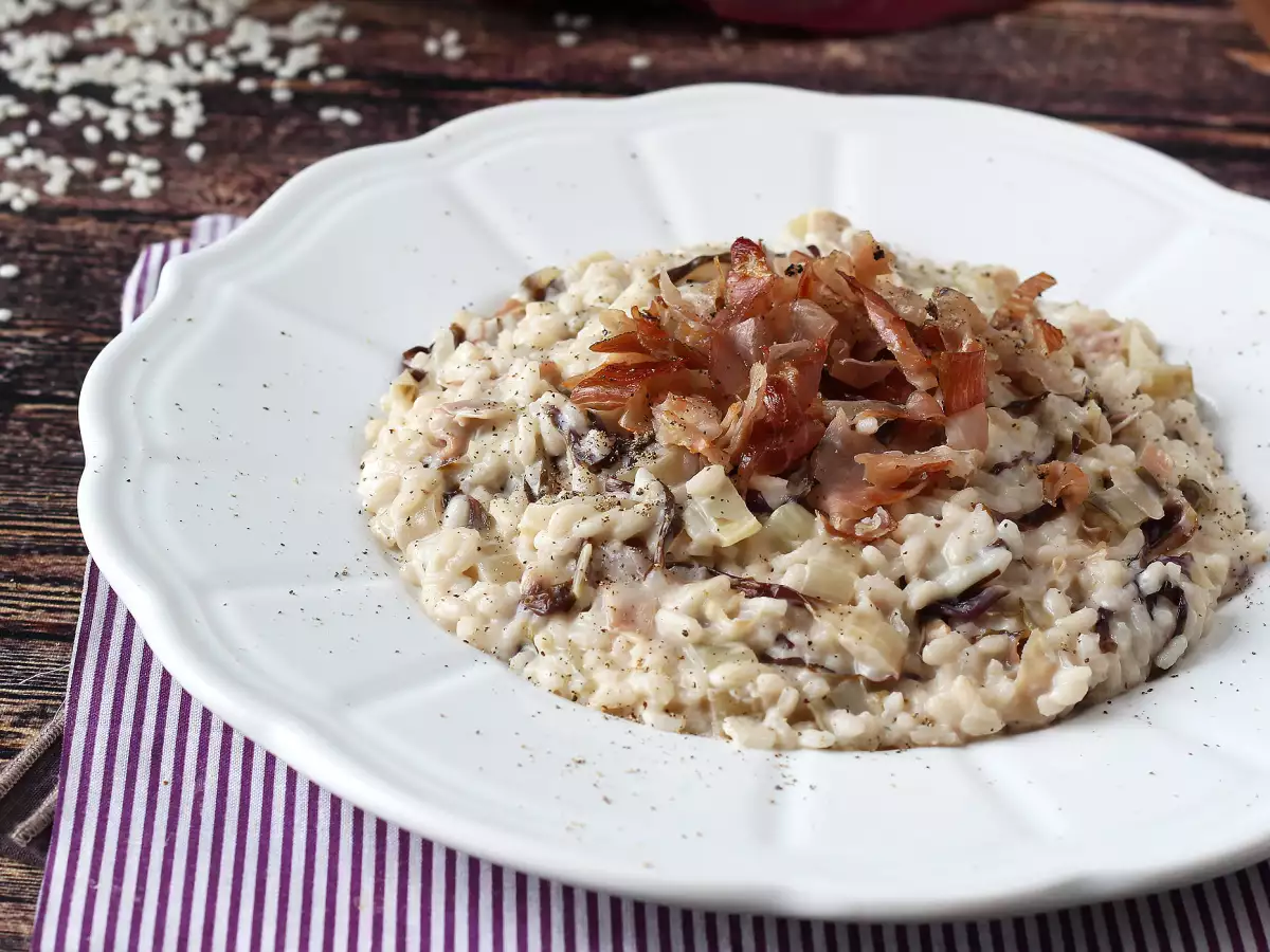 Risotto radicchio, speck, dan Philadelphia yang lembut dan lezat - foto 5