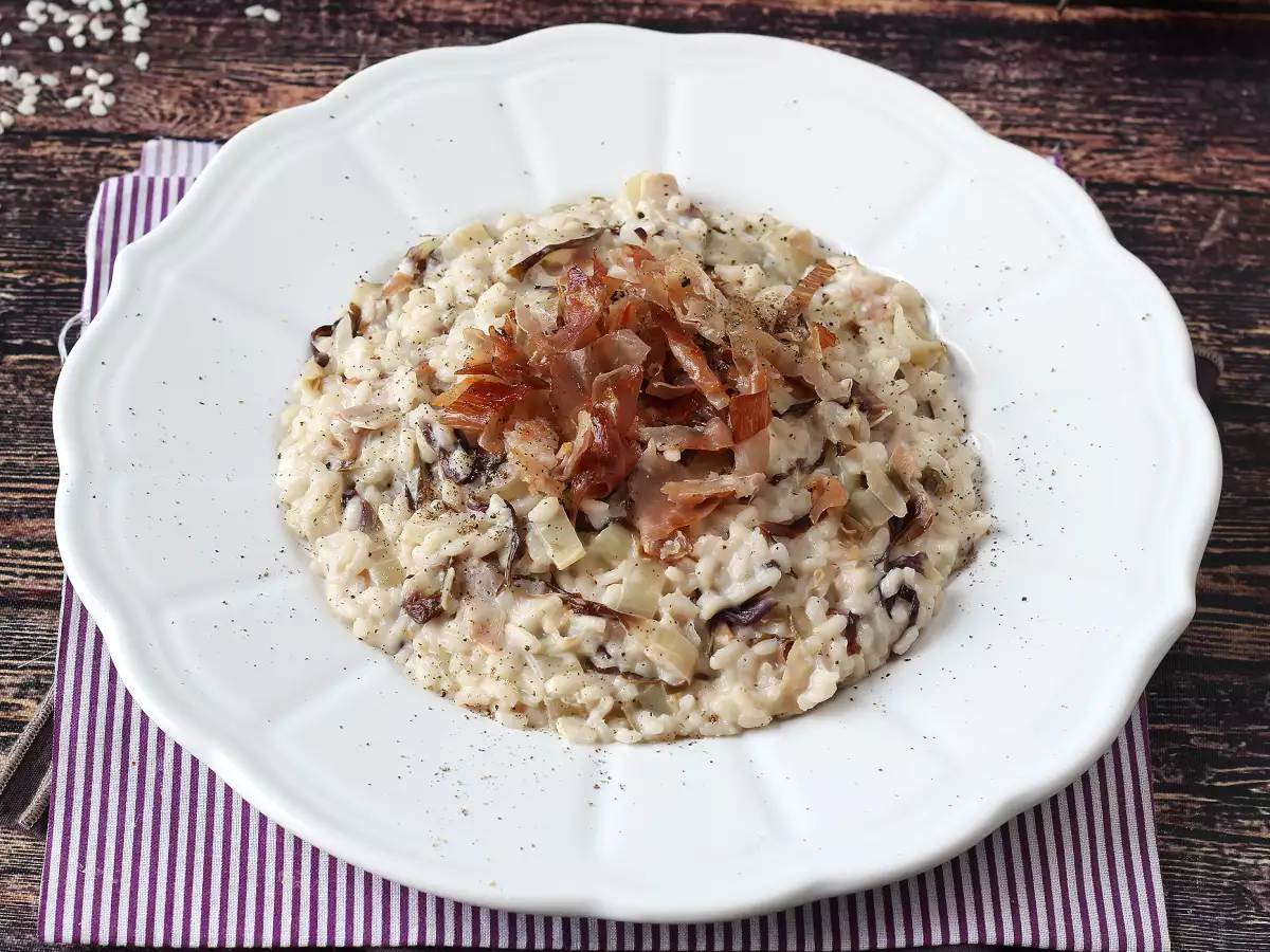 Risotto radicchio, speck, dan Philadelphia yang lembut dan lezat - foto 6