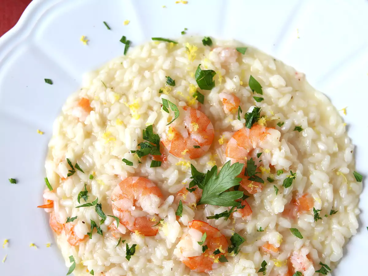 Risotto udang dan lemon, hidangan pertama yang elegan dan mudah - foto 4
