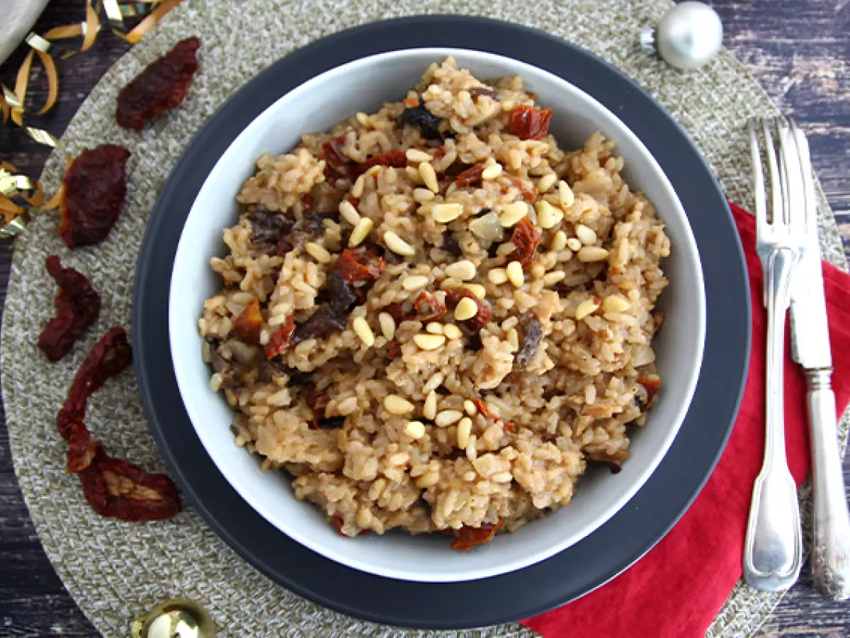 Risotto Vegetarian dengan Tomat Kering dan Jamur - foto 3