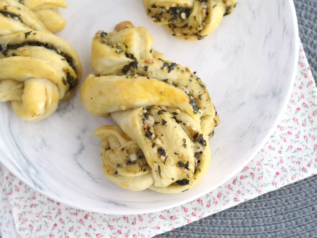 Roti kecil kepang pesto - foto 2