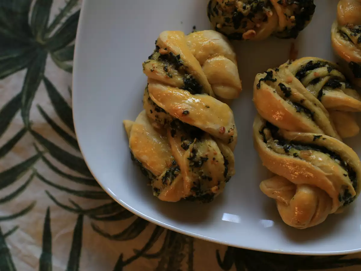 Roti kecil kepang pesto - foto 4