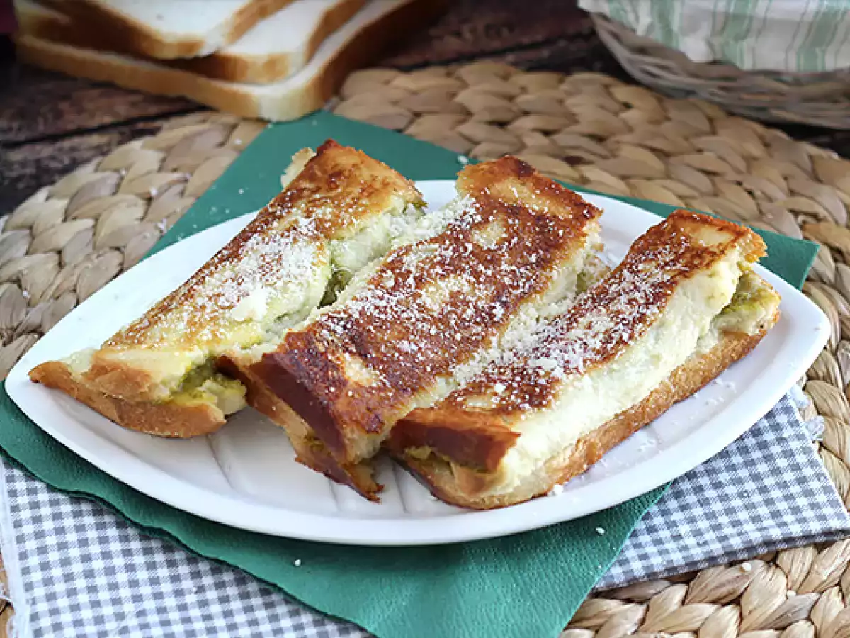 Roti panggang Prancis yang gurih dengan pesto - foto 3