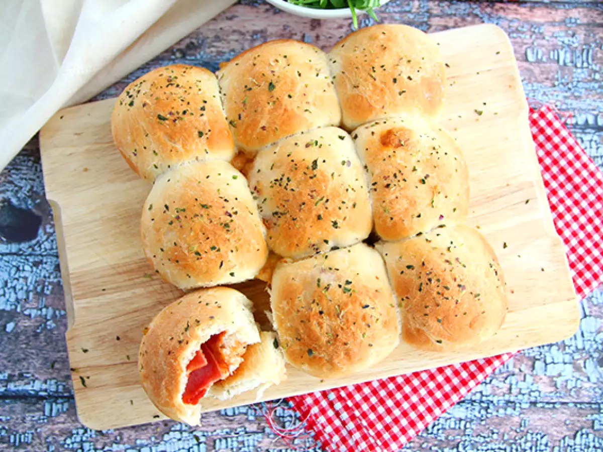 Roti Pizza Isi Ham dan Keju (Buns Pizza) - foto 2