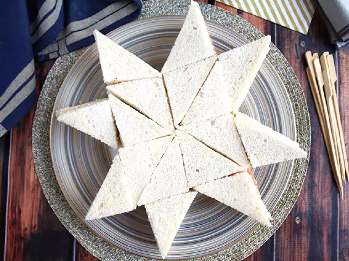 Roti Sandwich Kejutan Berbentuk Bintang Origami - foto 6