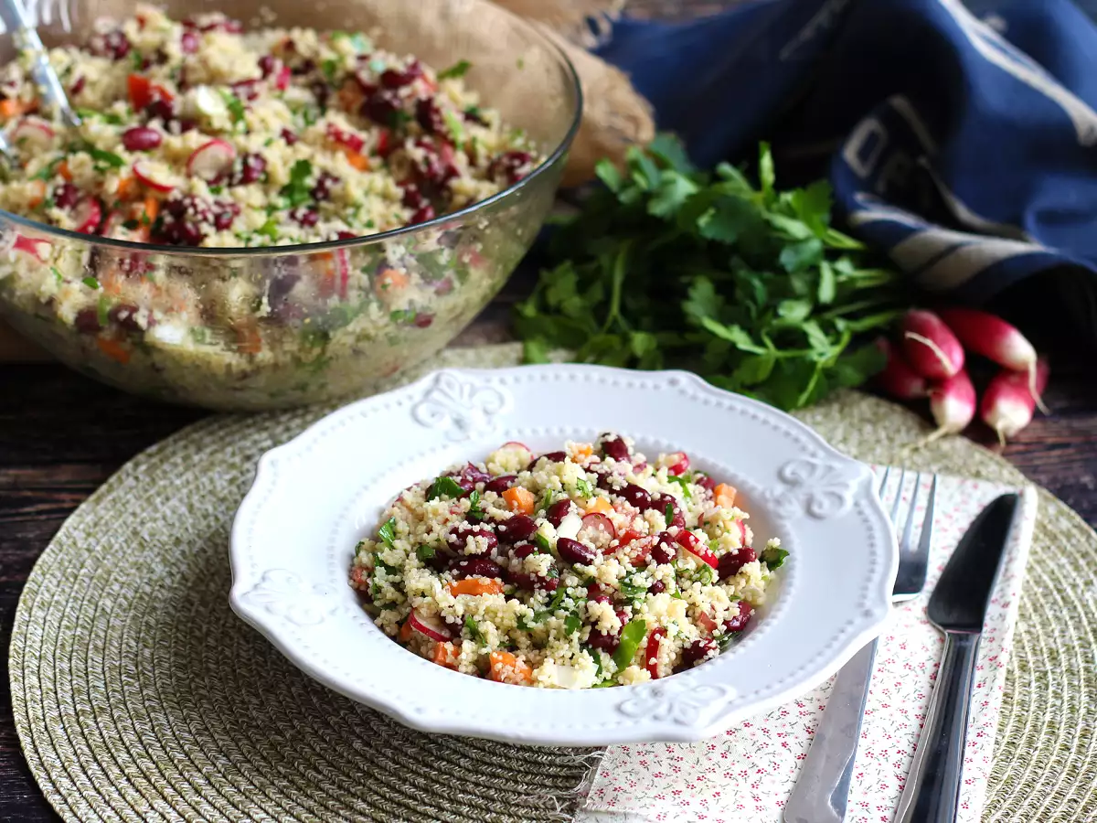 Salad couscous untuk hidangan pembuka yang sederhana, sehat dan penuh warna! - foto 5