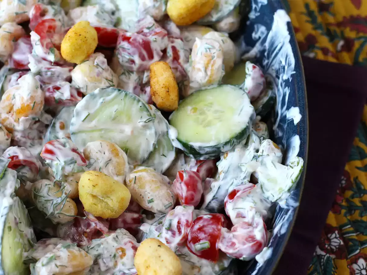 Salad gnocchi yang renyah, sangat trendi, lezat dan seimbang, sempurna untuk musim panas! - foto 2