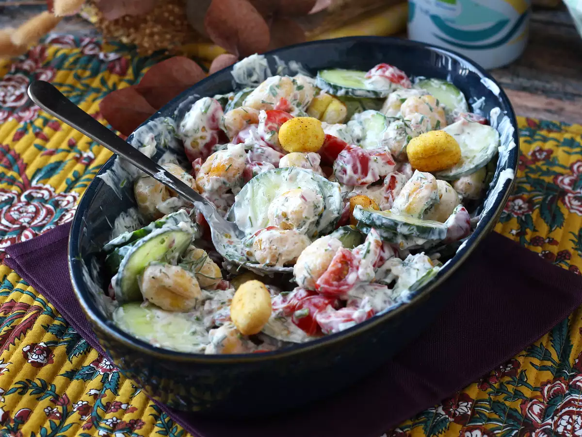Salad gnocchi yang renyah, sangat trendi, lezat dan seimbang, sempurna untuk musim panas! - foto 3