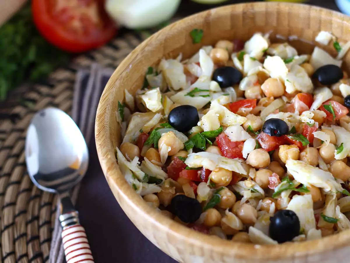 Salad kacang arab dengan ikan kod - foto 2