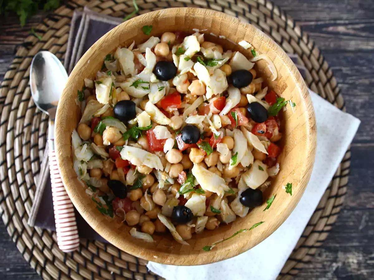 Salad kacang arab dengan ikan kod - foto 4
