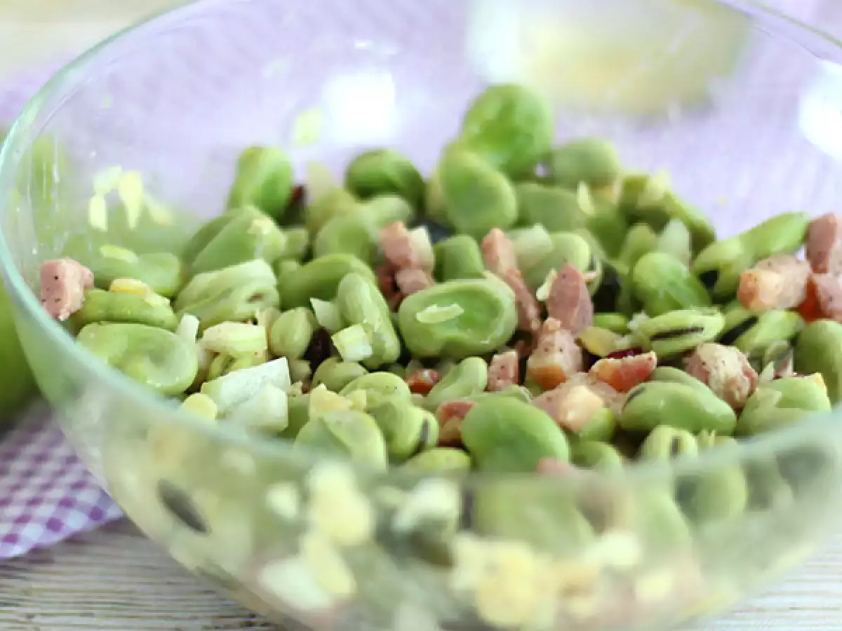 Salad kacang panjang dengan bacon - foto 2