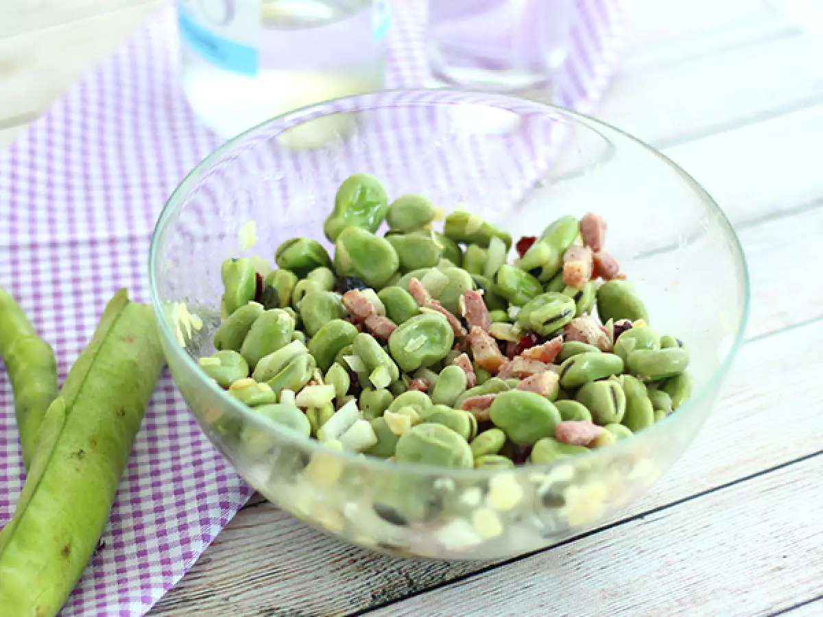 Salad kacang panjang dengan bacon - foto 3