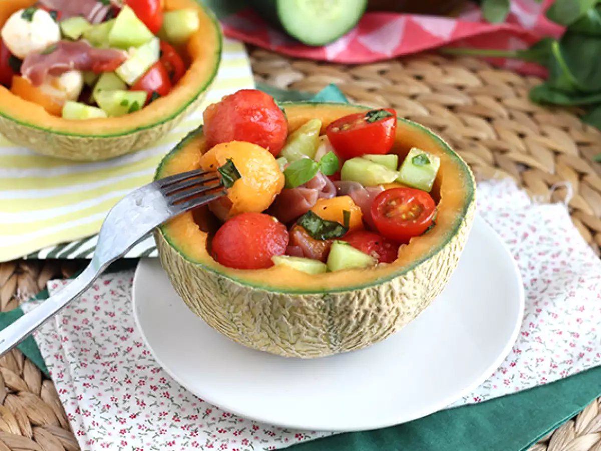 Salad melon di atas melon - foto 3