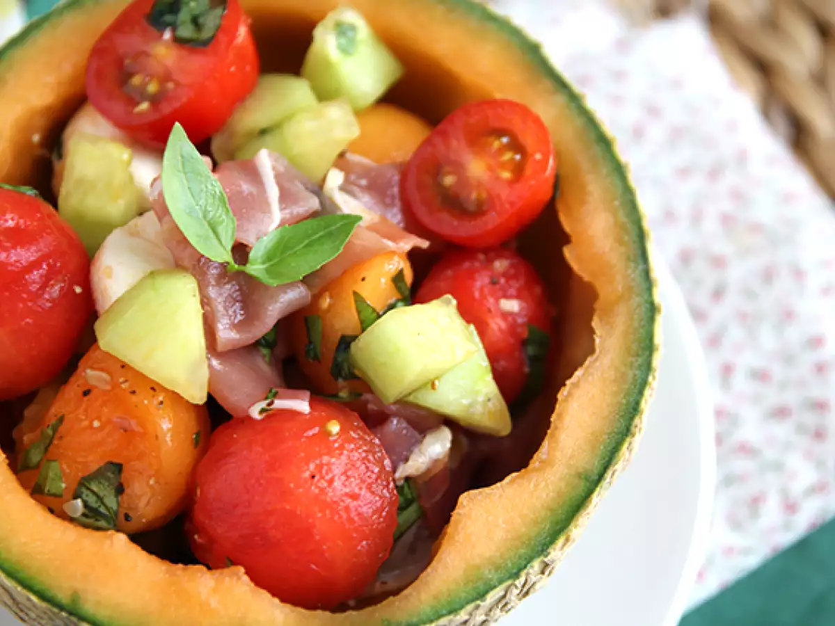 Salad melon di atas melon - foto 5