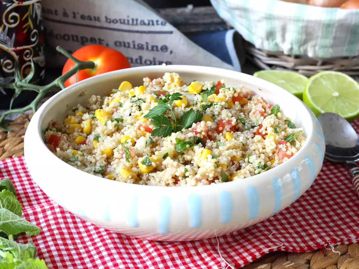 Salad quinoa dengan rasa tabbouleh: Menyegarkan dan bahkan lebih sehat - foto 3