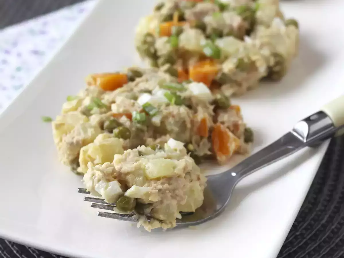 Salad Rusia dengan mayones buatan sendiri - foto 2