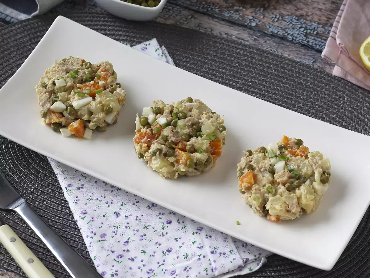 Salad Rusia dengan mayones buatan sendiri - foto 3