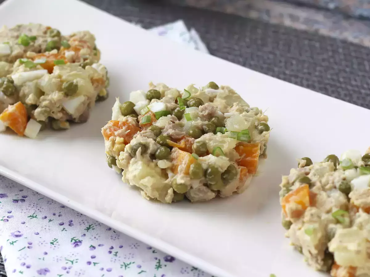 Salad Rusia dengan mayones buatan sendiri - foto 4