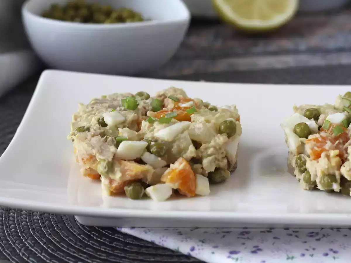 Salad Rusia dengan mayones buatan sendiri - foto 6