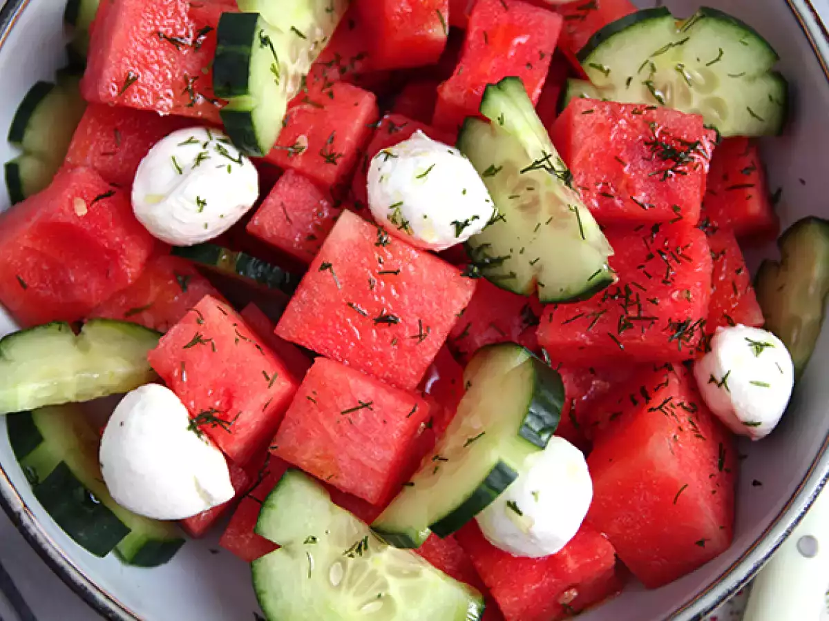 Salad semangka dan mentimun - foto 4