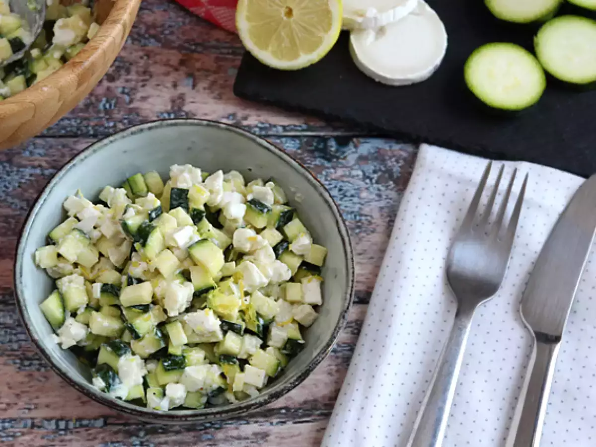 Salad zukini, keju kambing, dan lemon - foto 3