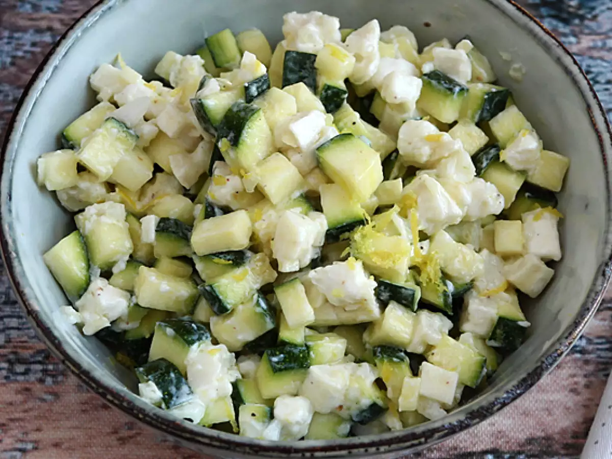 Salad zukini, keju kambing, dan lemon - foto 4