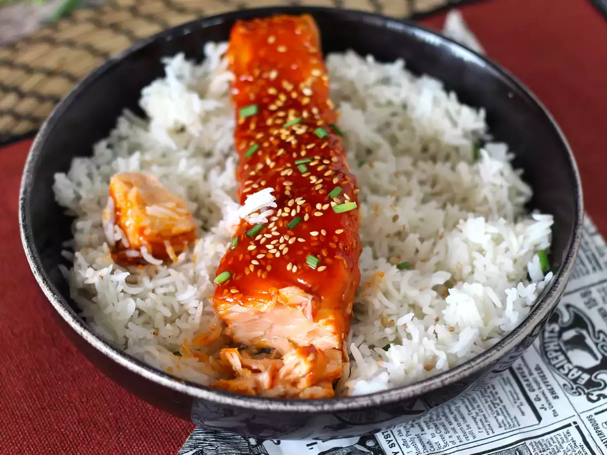 Salmon ala Korea dengan saus gochujang siap disajikan dalam 8 menit - foto 2