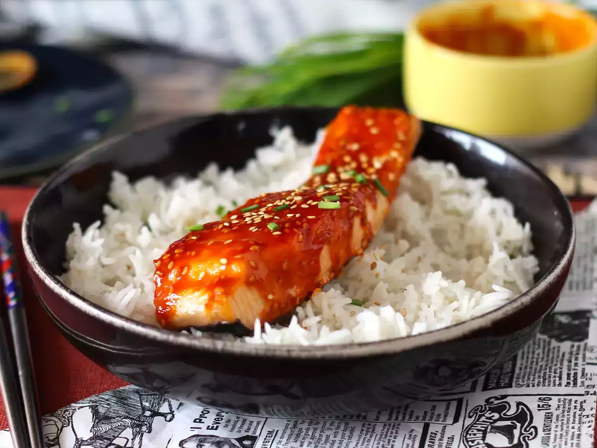 Salmon ala Korea dengan saus gochujang siap disajikan dalam 8 menit - foto 3