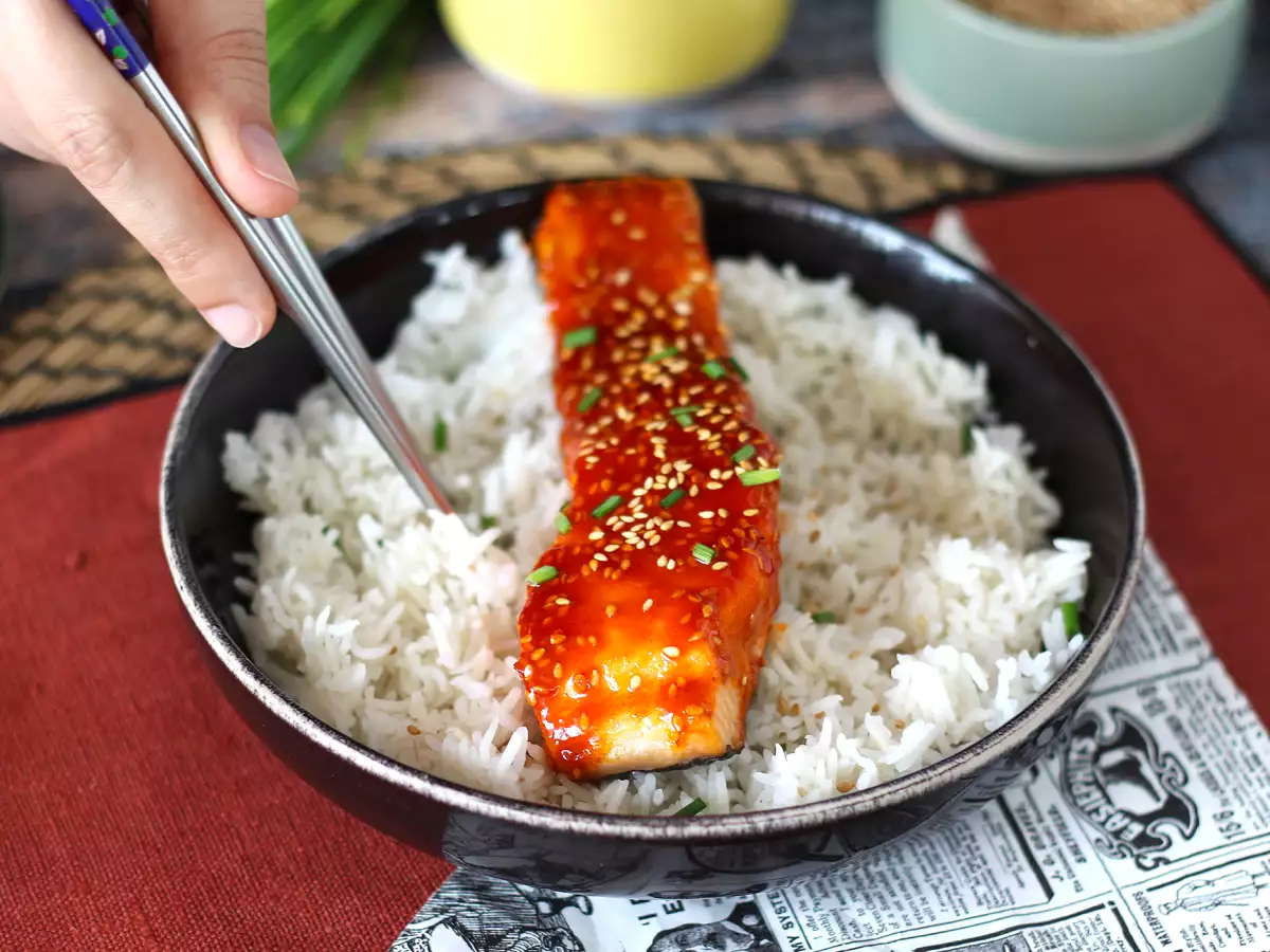 Salmon ala Korea dengan saus gochujang siap disajikan dalam 8 menit - foto 6