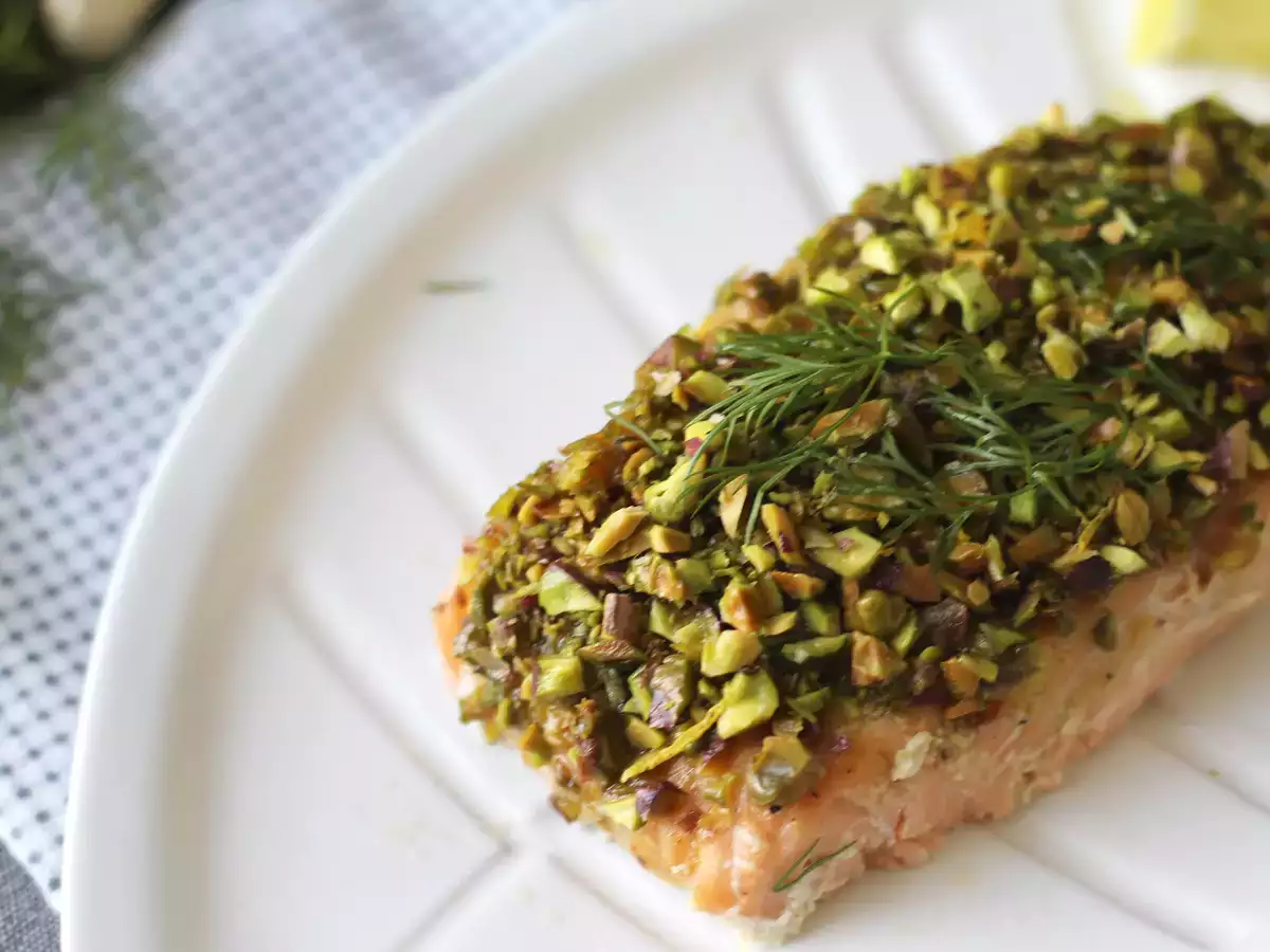 Salmon Berlapis Pistachio - foto 3