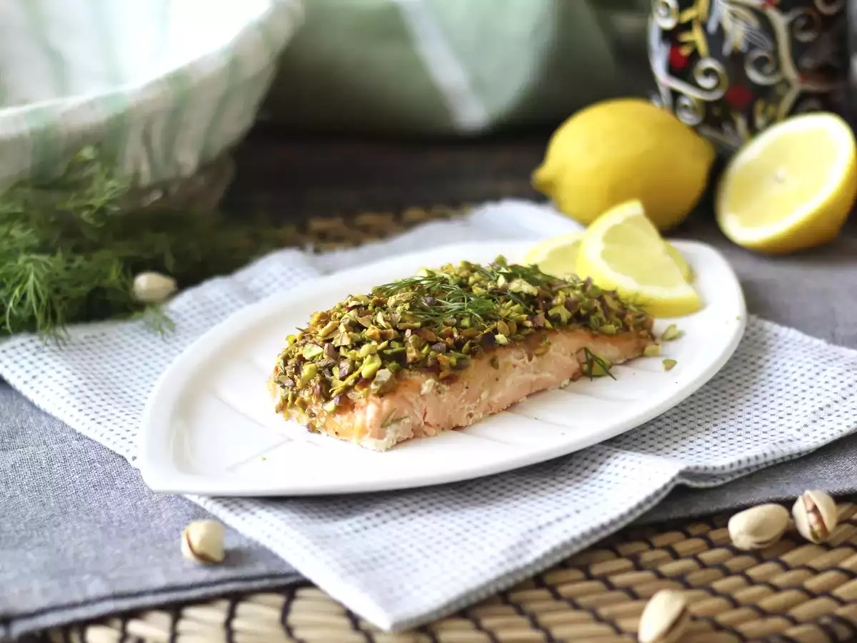 Salmon dalam kerak pistachio - foto 2