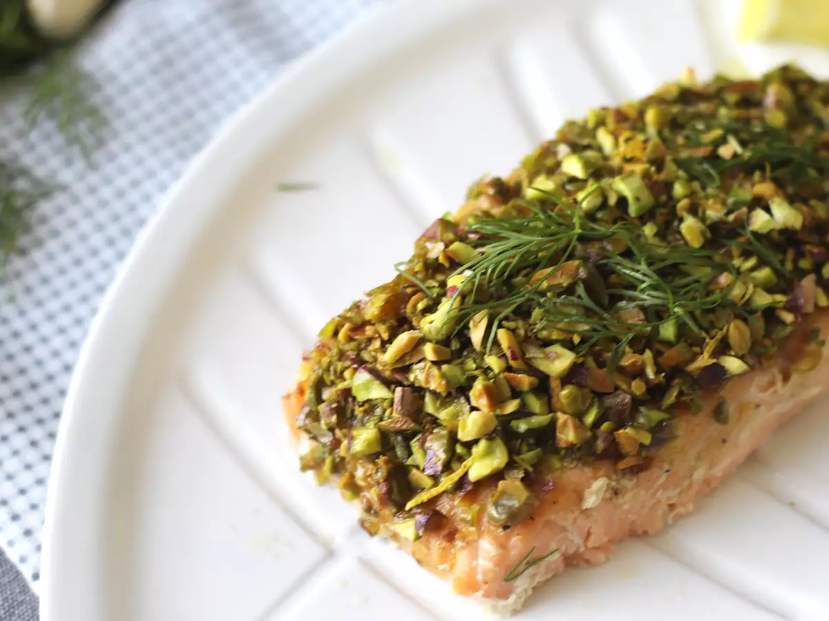 Salmon dalam kerak pistachio - foto 3