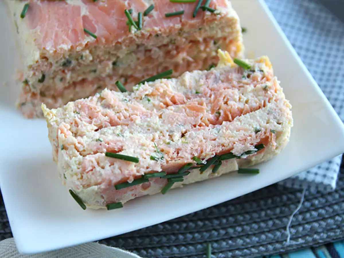 Salmon segar dan terrine salmon asap - foto 2