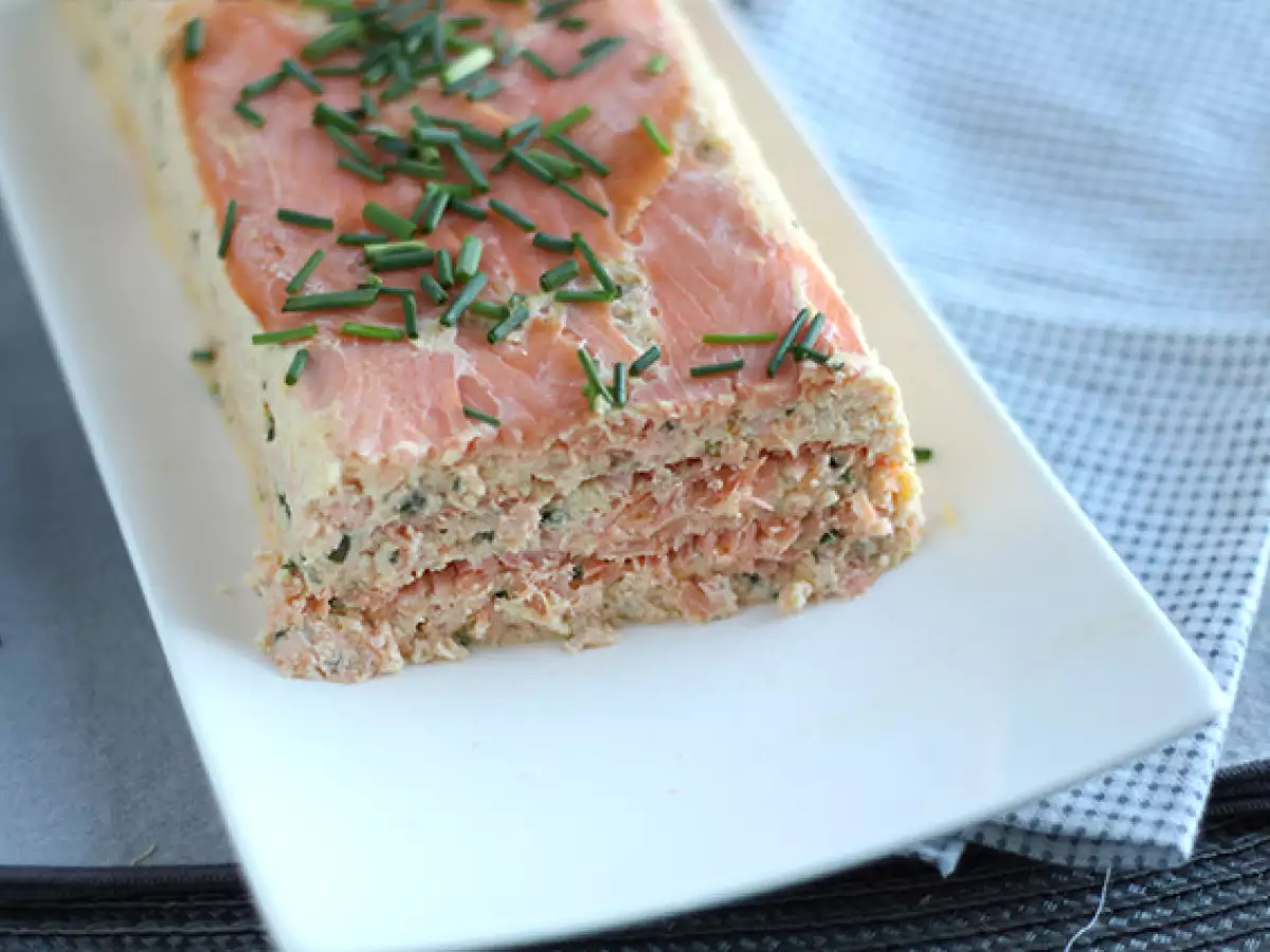 Salmon segar dan terrine salmon asap - foto 4