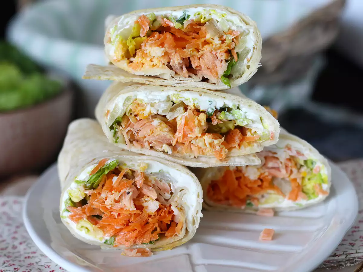 Salmon wrap, sandwich yang sempurna dan praktis untuk dibawa ke mana saja - foto 3