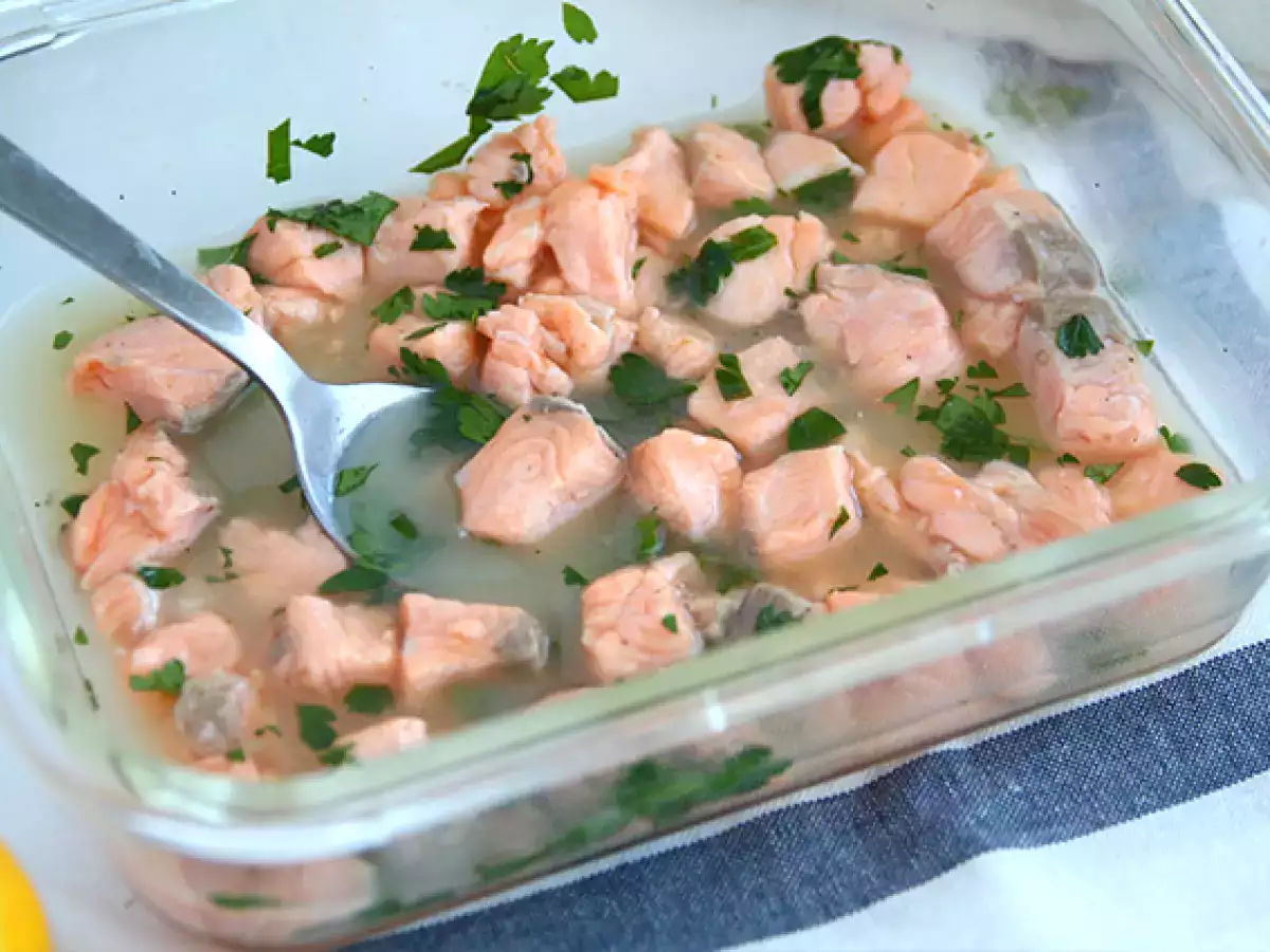 Salmon yang direndam dalam lemon - foto 5