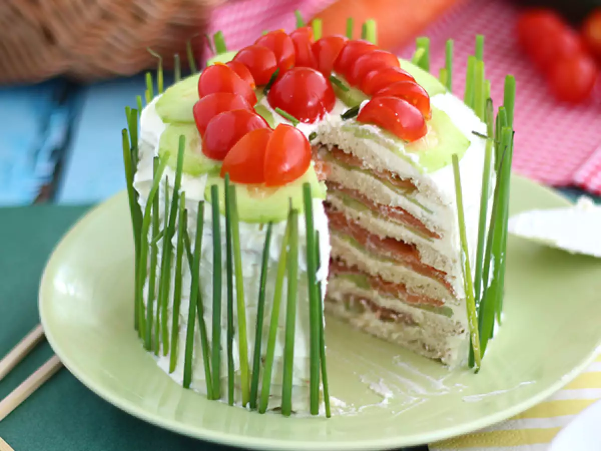 Sandwich cake: kue gurih segar untuk hidangan pembuka - foto 2