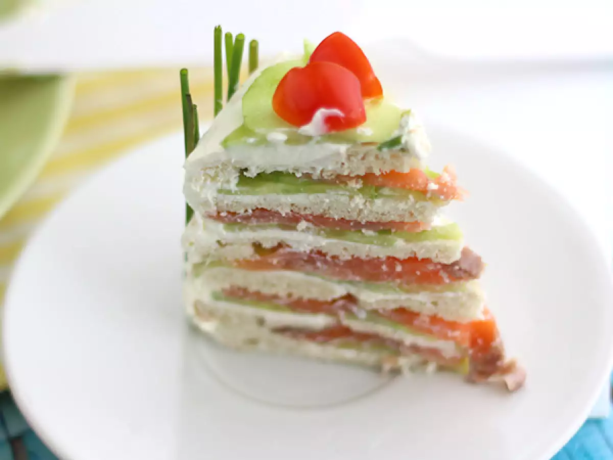 Sandwich cake: kue gurih segar untuk hidangan pembuka - foto 5