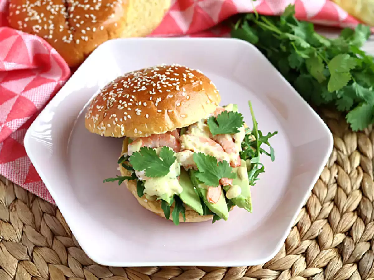 Sandwich udang, alpukat, dan ketumbar - foto 3