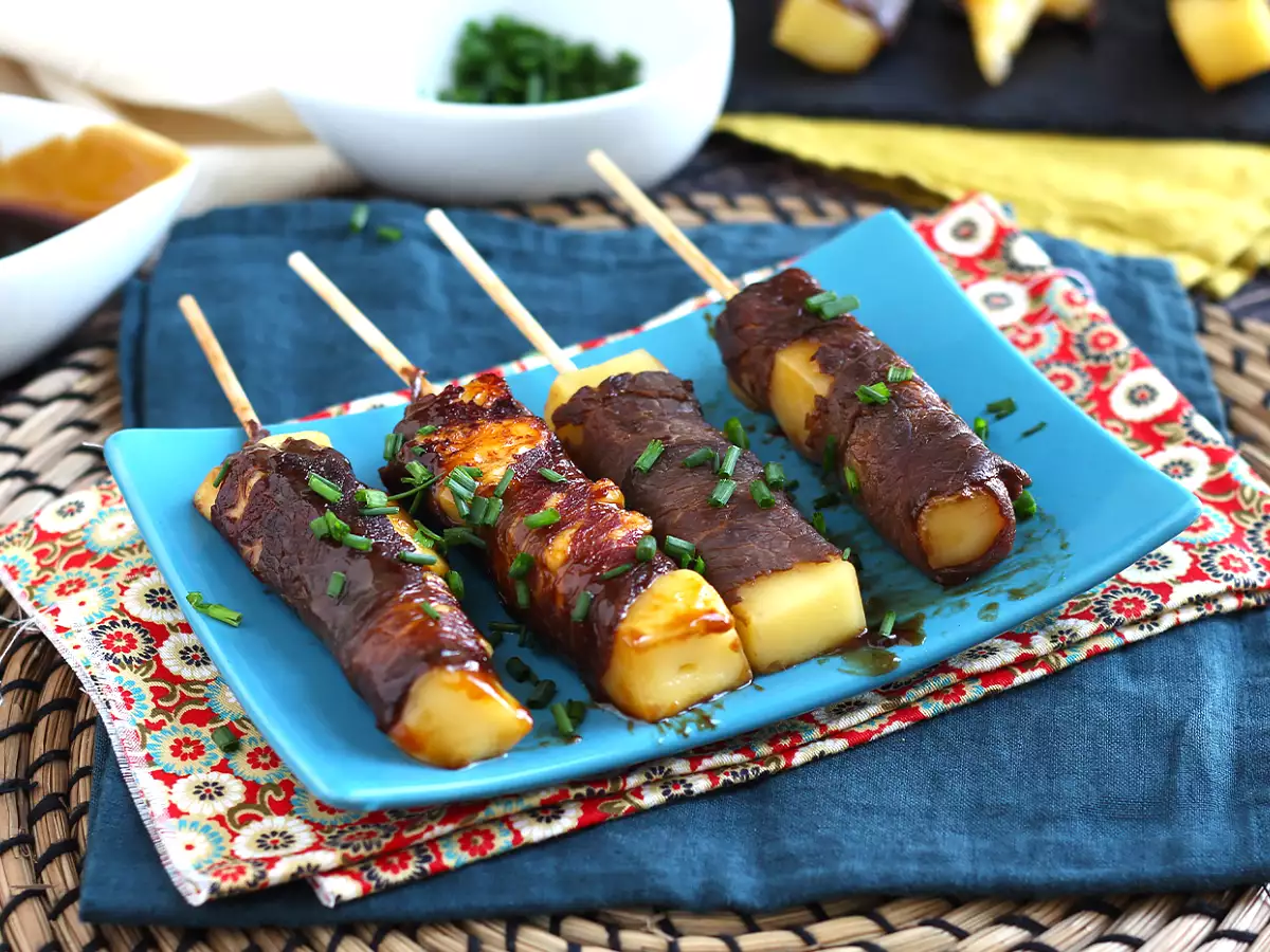 Sate daging sapi yakitori dengan keju - foto 2