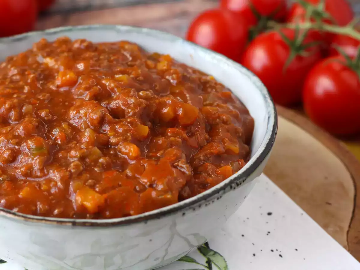 Saus bolognese buatan sendiri - ragù alla bolognese - foto 4