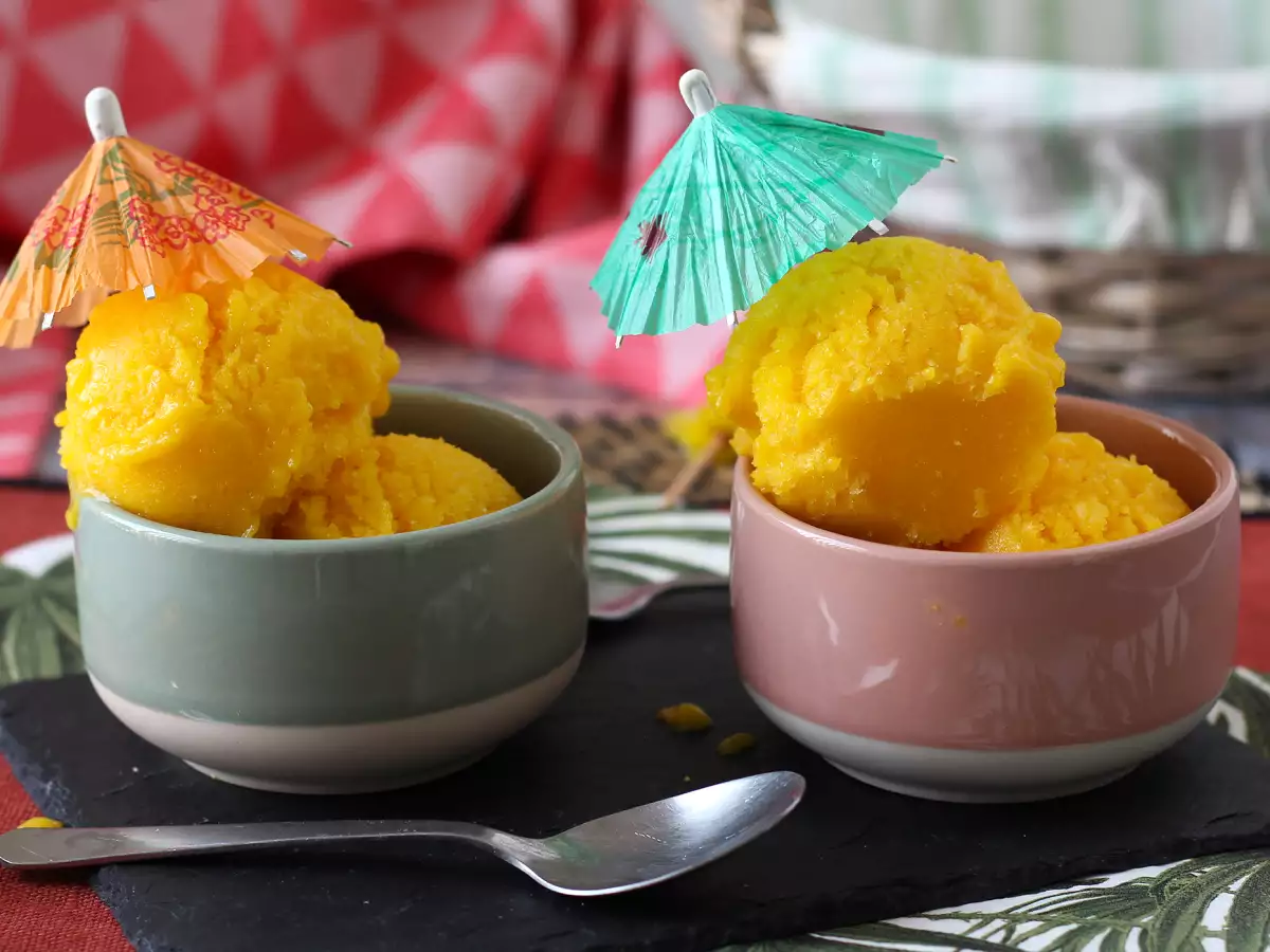 Sorbet Mangga dan Jeruk Nipis: Hanya 3 Bahan, Siap dalam 5 Menit!