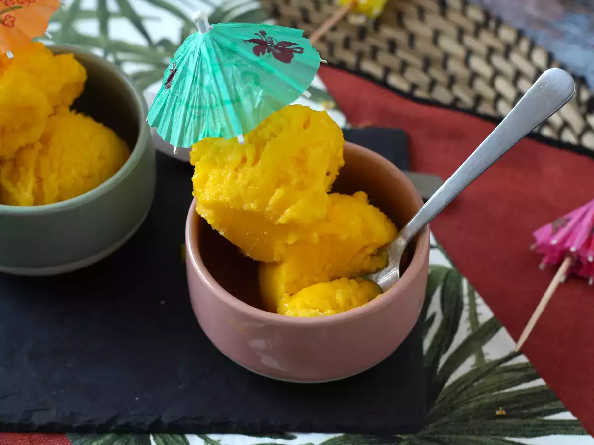 Sorbet mangga dan jeruk nipis hanya dengan 3 bahan, siap disantap dalam 5 menit! - foto 2