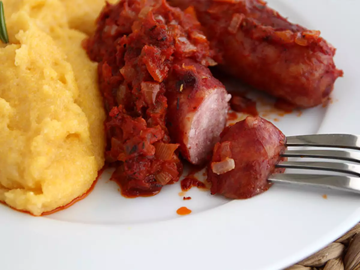 Sosis Diots Khas Savoie dengan Polenta Keju Comté - foto 2