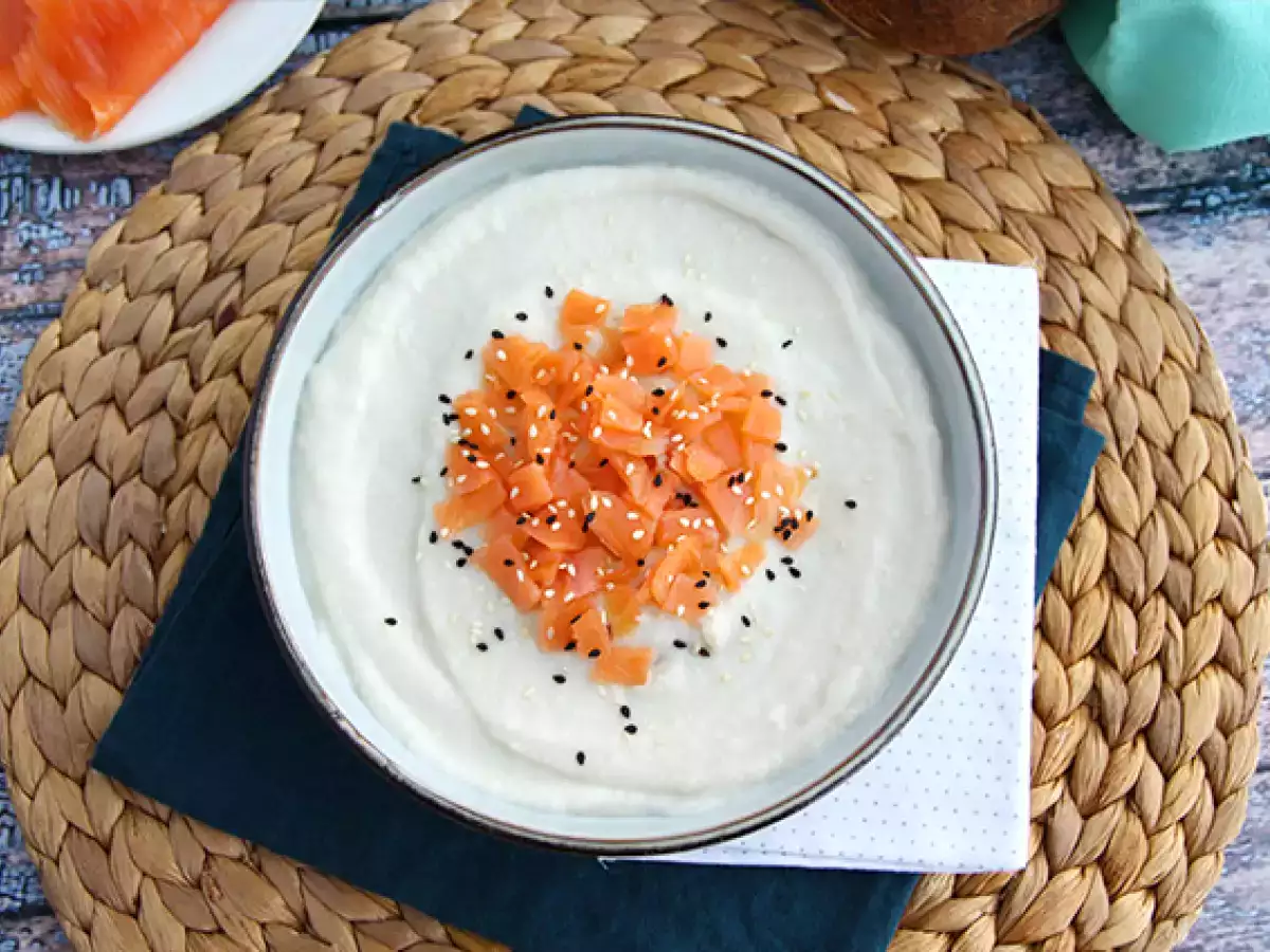 Sup Krim Kembang Kol dengan Santan dan Salmon Asap - foto 3