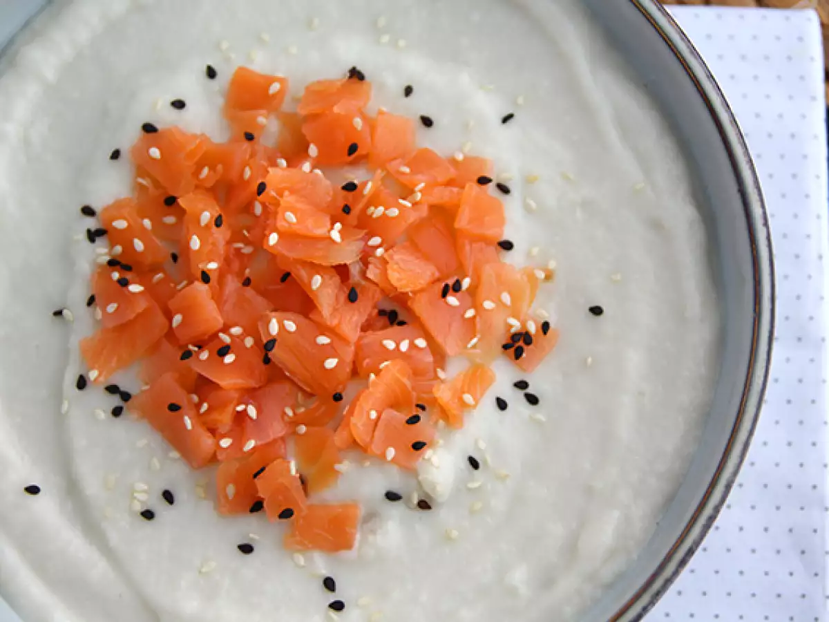 Sup Krim Kembang Kol dengan Santan dan Salmon Asap - foto 4