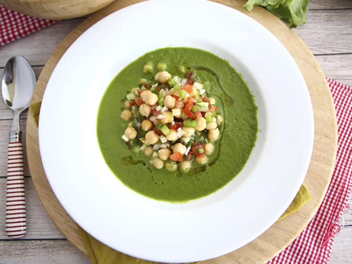Sup Selada dan Salad Kacang Arab