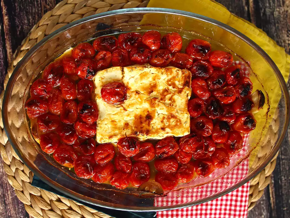 Tagliatelle tomat ceri feta - pasta feta panggang - foto 4