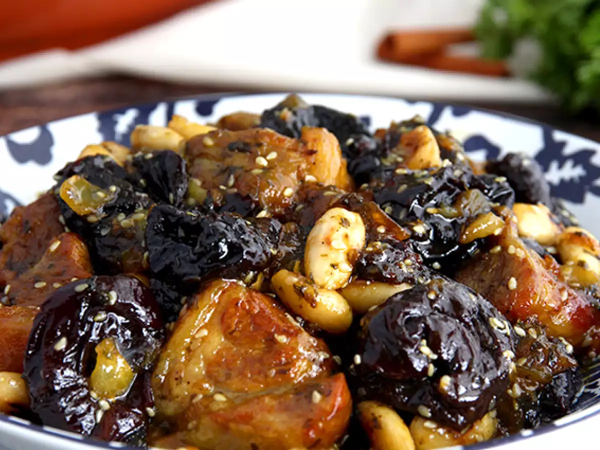 Tajine domba dengan plum kering (langkah-langkah dan video) - foto 3