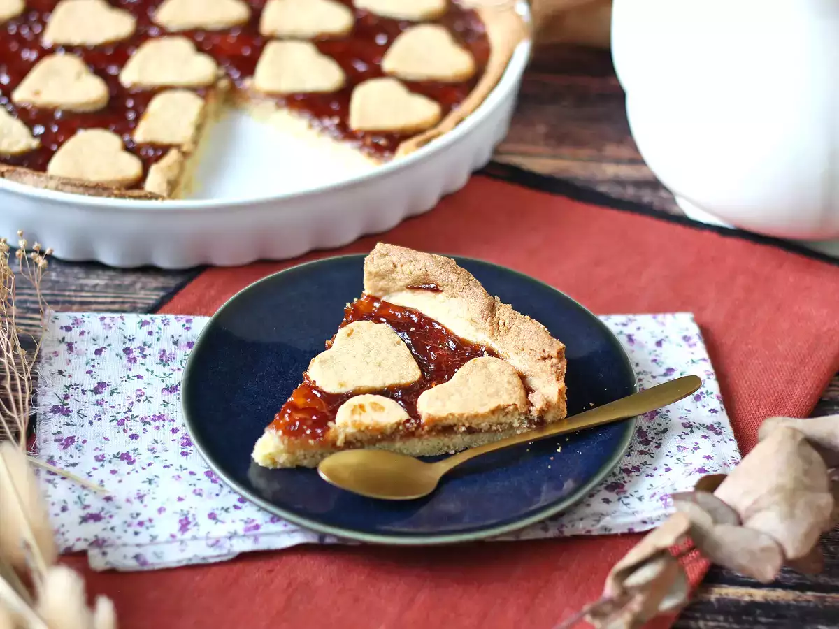 Tart dengan selai stroberi: resep kue kering klasik (juga hati) - foto 4